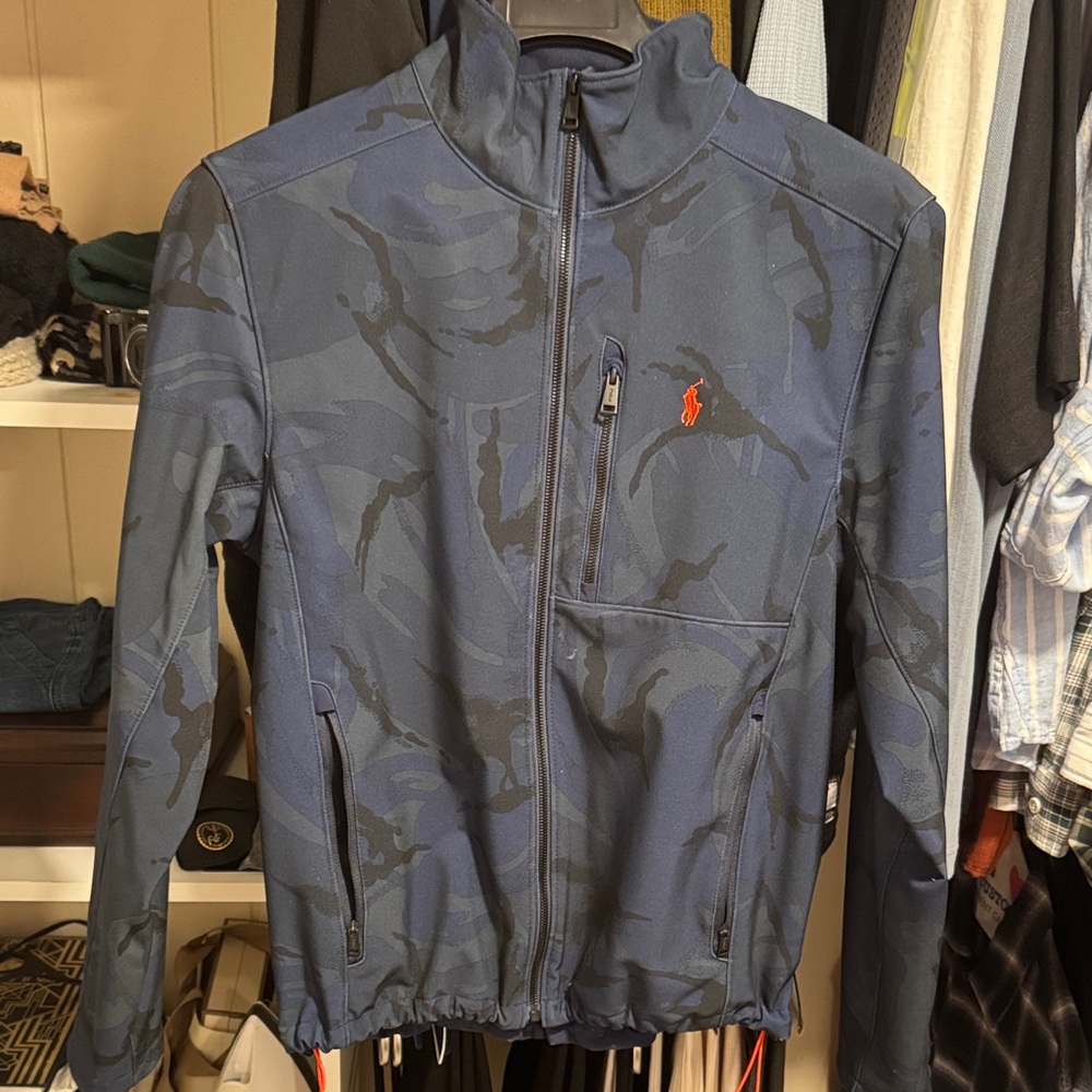 Polo by Ralph Lauren Men's Blue Camouflage Performance Jacket